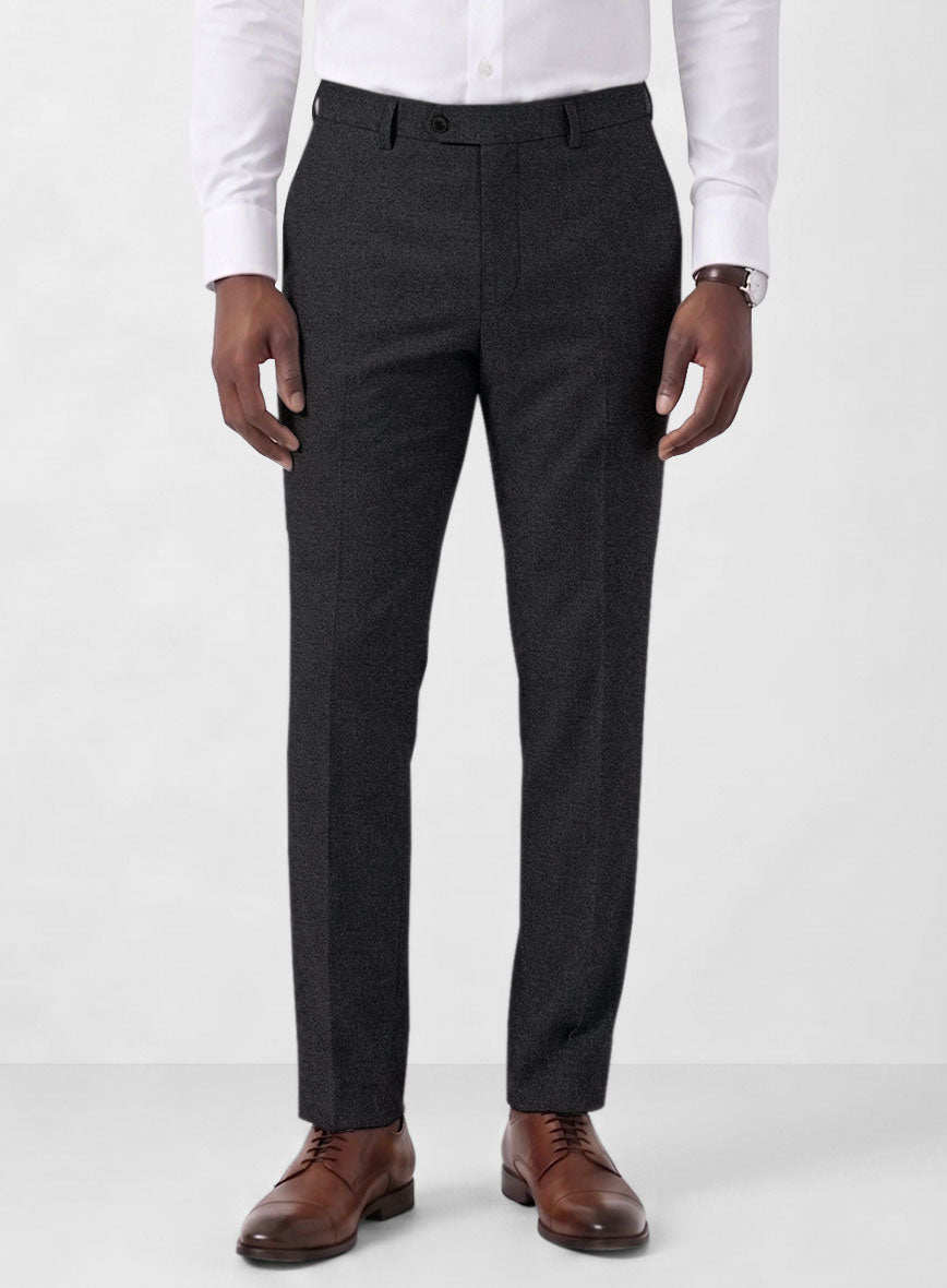 Italian Turna Dark Gray Flannel Suit - StudioSuits