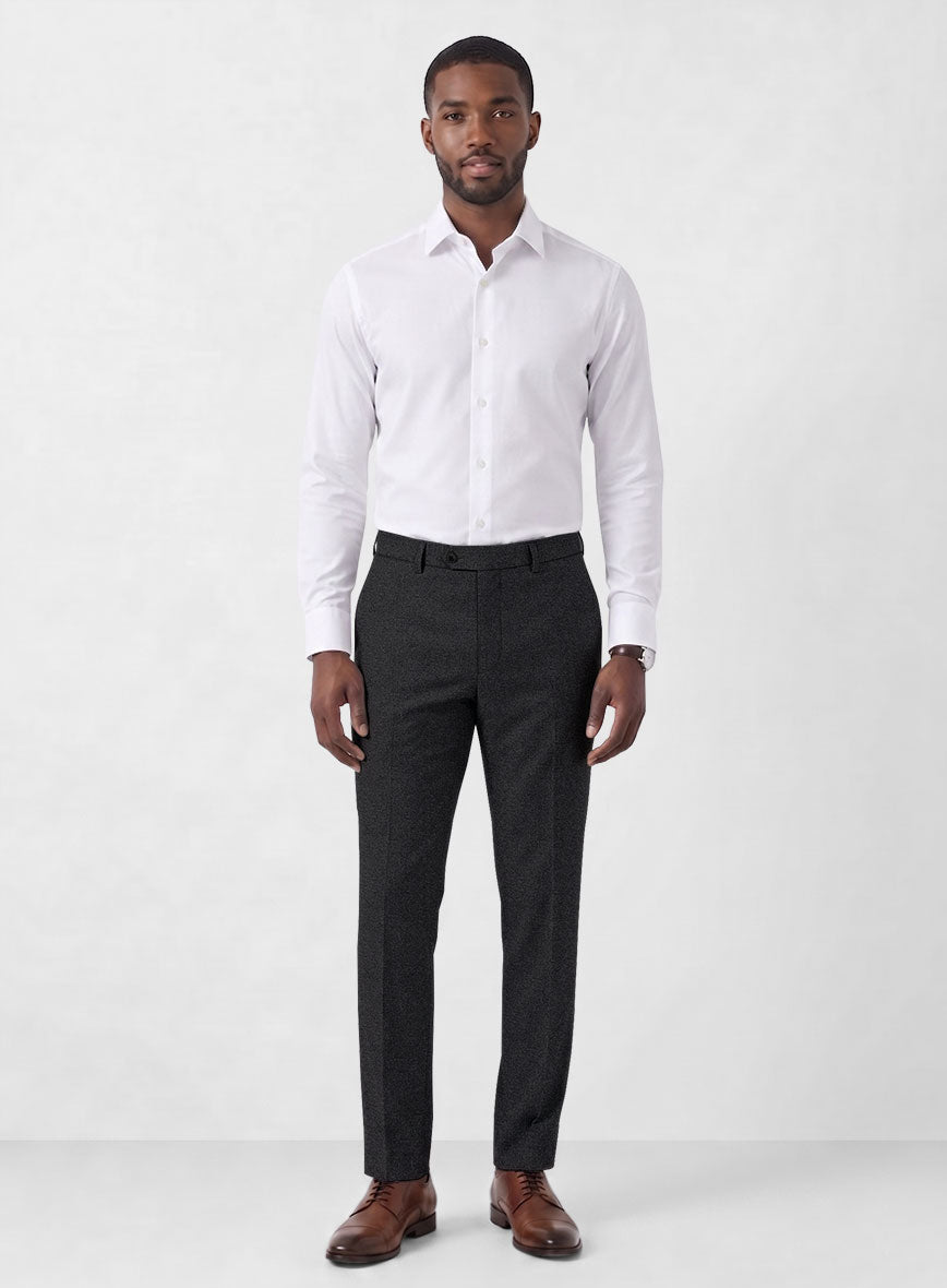 Italian Turna Dark Gray Flannel Suit - StudioSuits