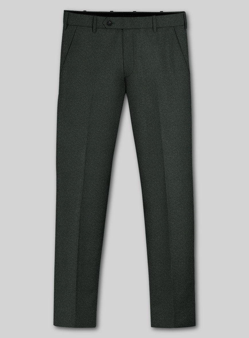 Italian Turna Dark Green Flannel Suit - StudioSuits