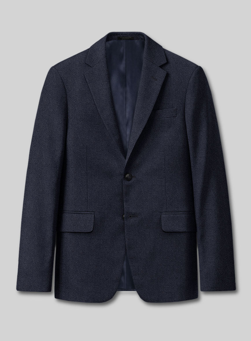 Italian Turna Dark Navy Flannel Suit - StudioSuits