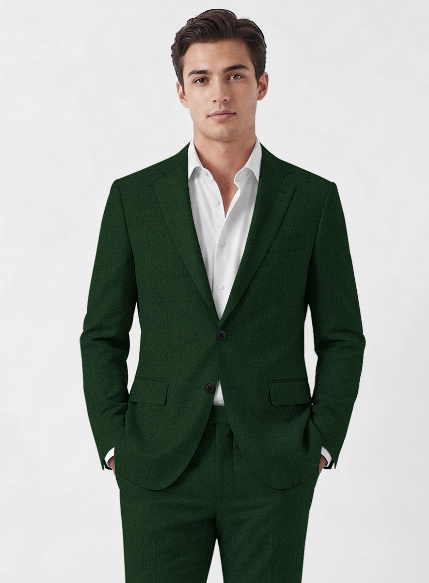 Italian Turna Green Flannel Jacket - StudioSuits