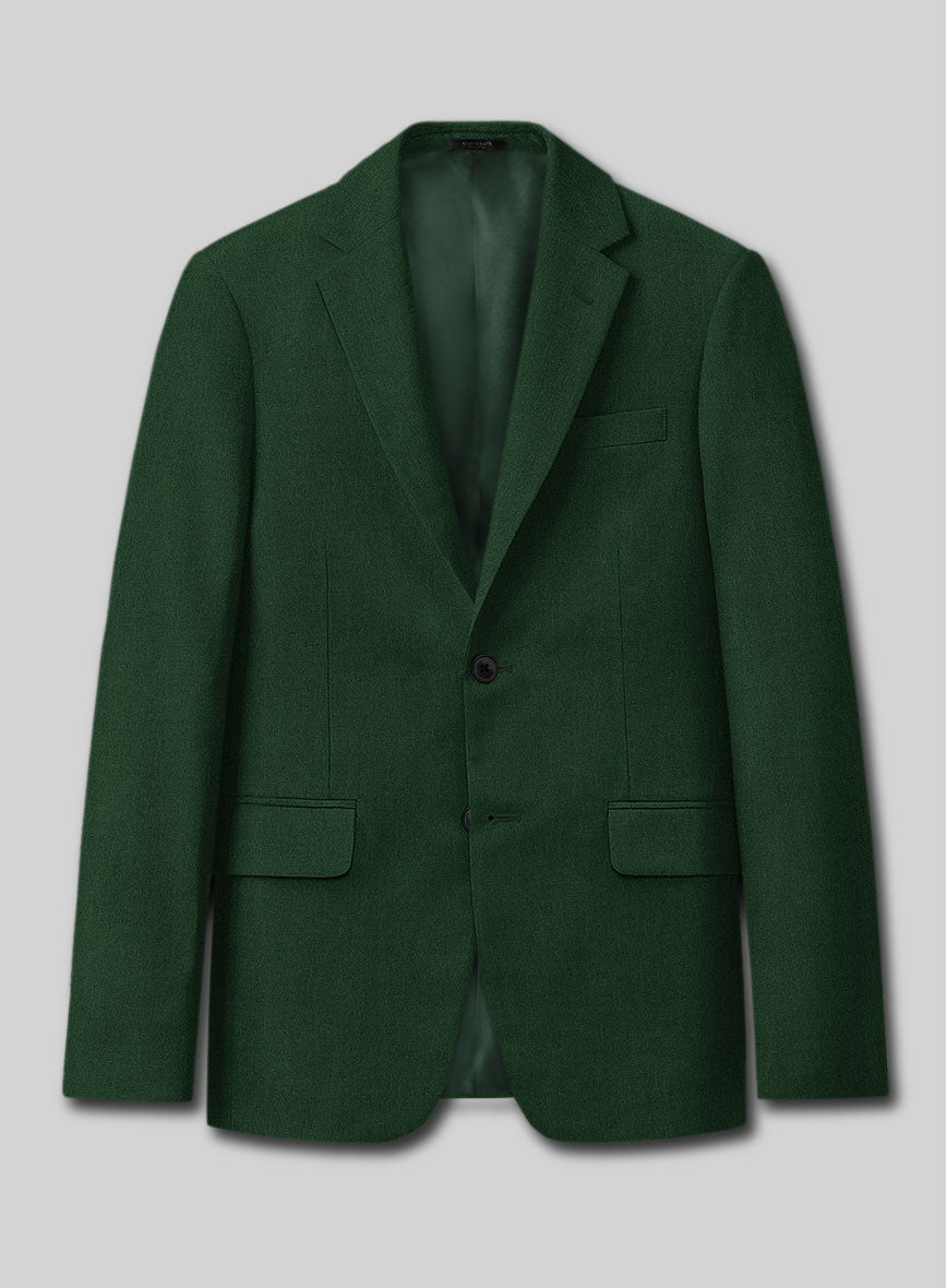 Italian Turna Green Flannel Jacket - StudioSuits