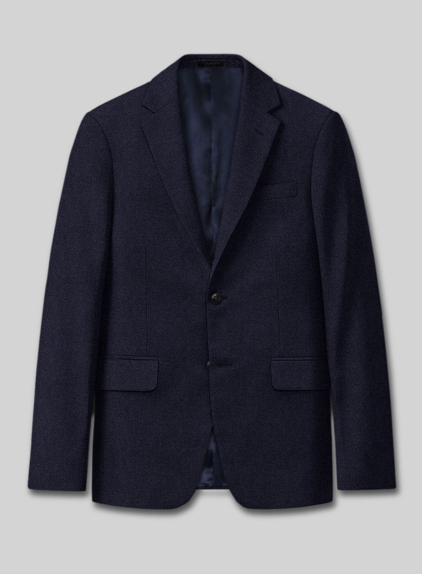 Italian Turna Jet Blue Flannel Suit - StudioSuits