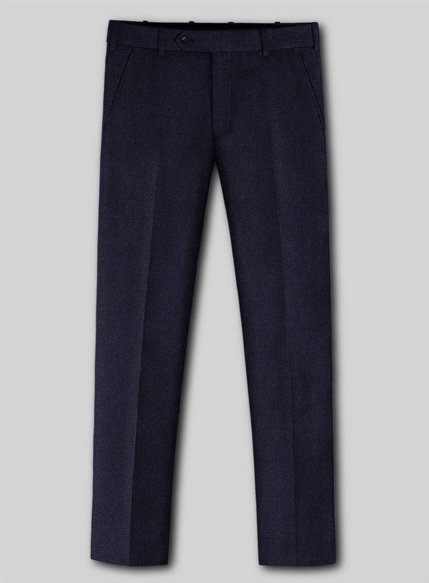 Italian Turna Jet Blue Flannel Suit - StudioSuits