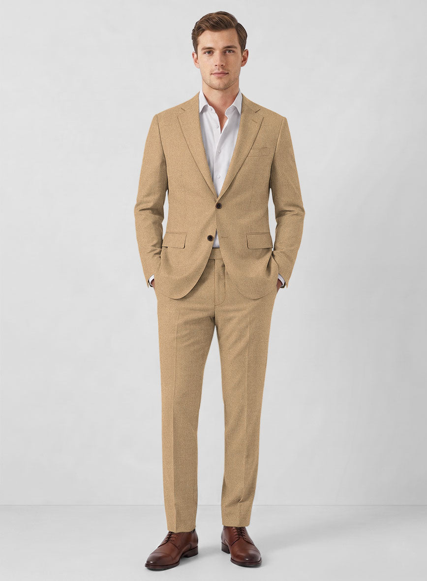 Italian Turna Khaki Flannel Suit - StudioSuits