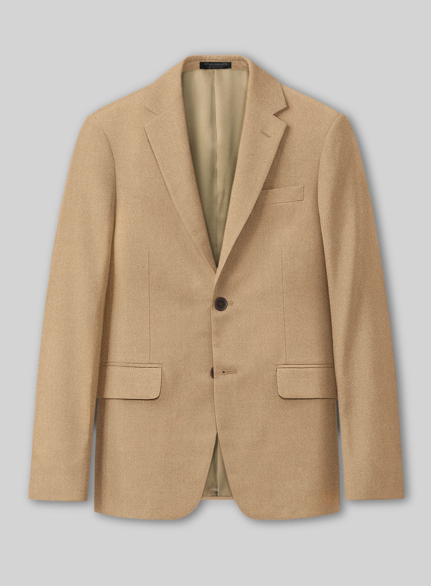 Italian Turna Khaki Flannel Suit - StudioSuits