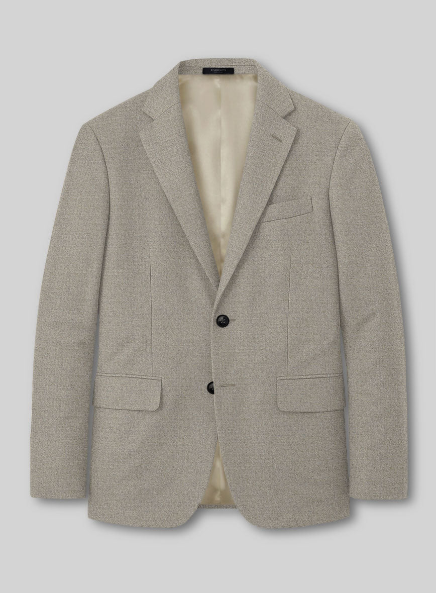 Italian Turna Light Brown Flannel Jacket - StudioSuits