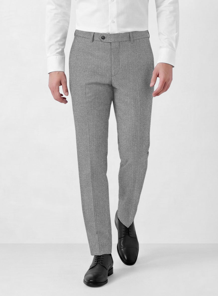 Italian Turna Light Gray Flannel Suit - StudioSuits