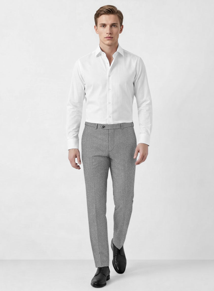 Italian Turna Light Gray Flannel Suit - StudioSuits
