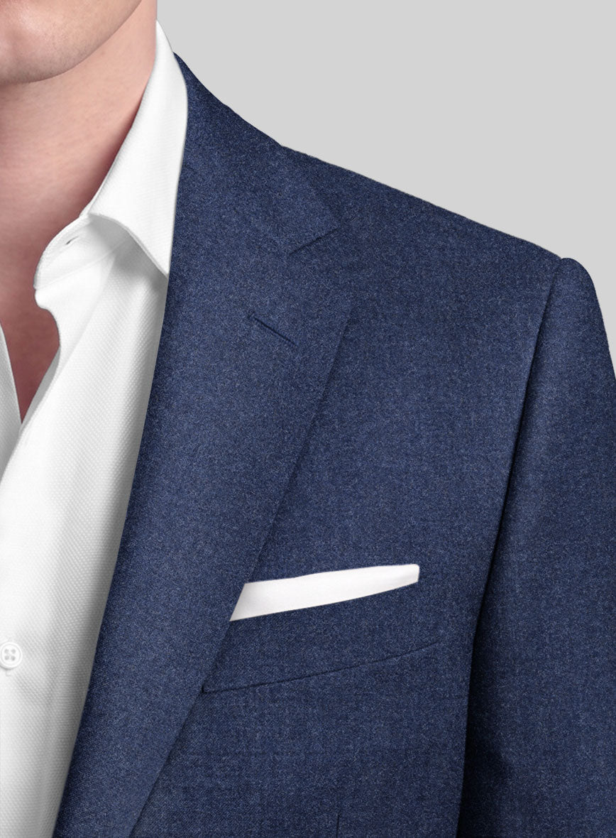 Italian Turna Persian Blue Flannel Jacket - StudioSuits