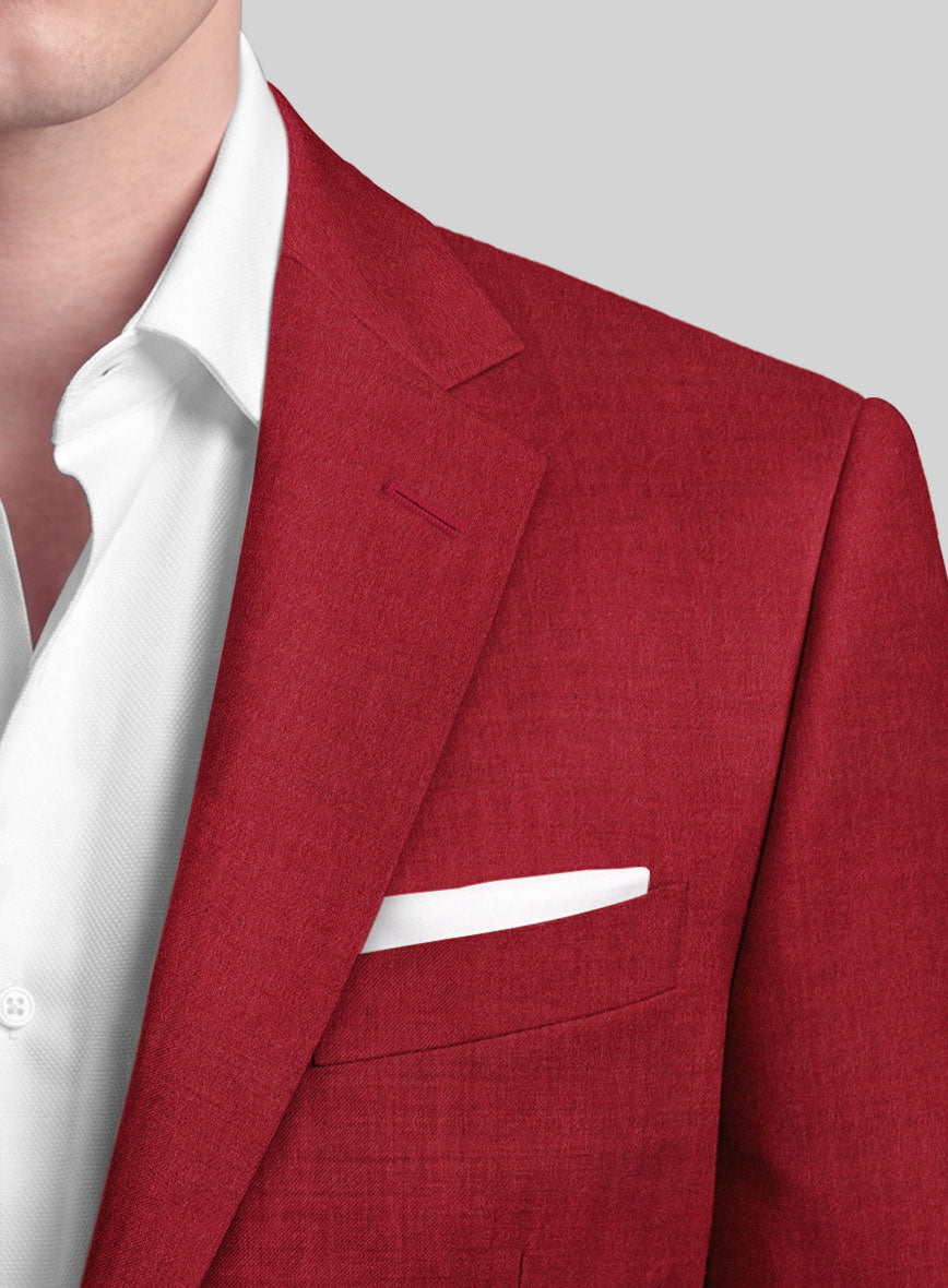 Italian Turna Red Flannel Suit - StudioSuits