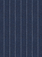 Italian Afito Royal Blue Chalkstripe Flannel Pants - StudioSuits