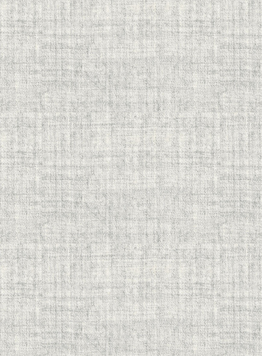 Italian Aime Ivory Gray Wool Jacket - StudioSuits