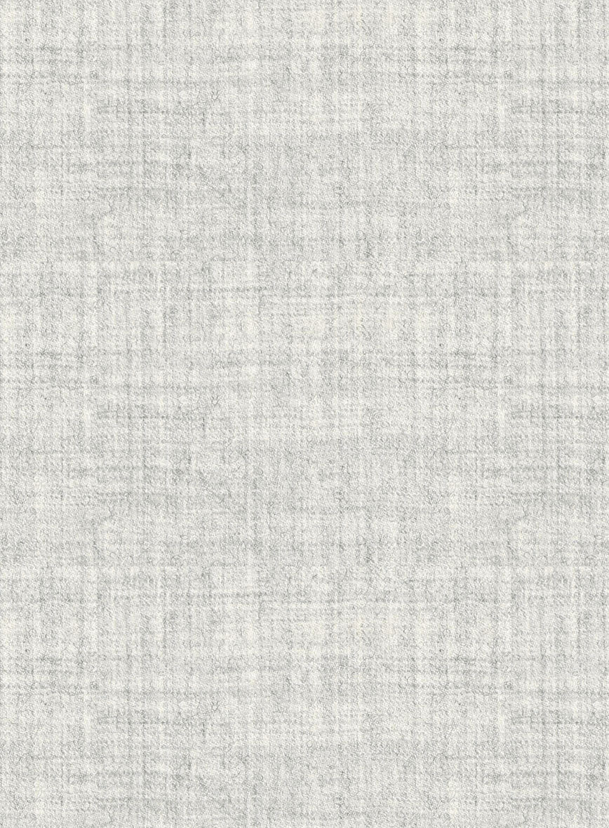 Italian Aime Ivory Gray Wool Suit - StudioSuits