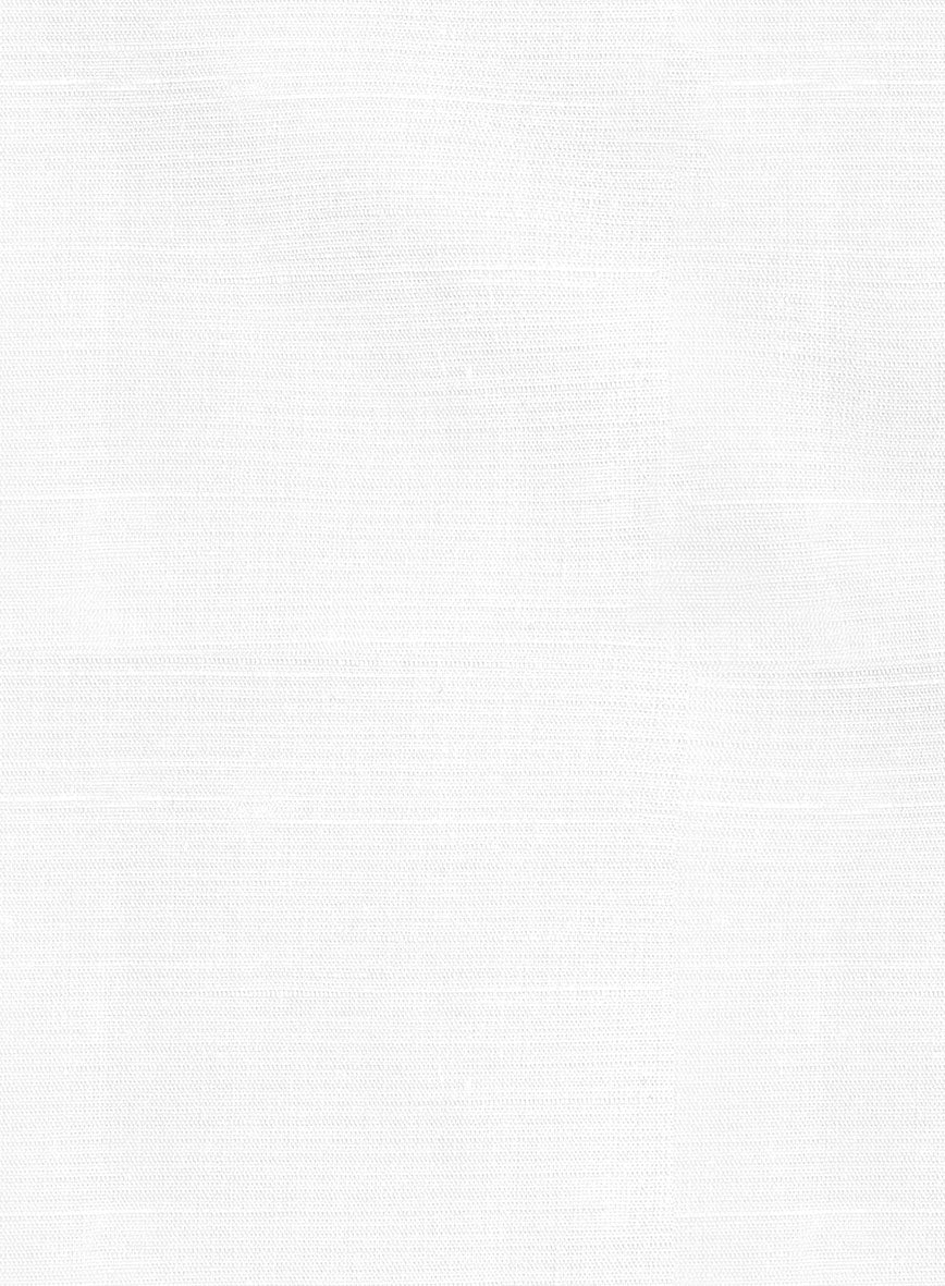Italian Alba Slub White Shirt - StudioSuits