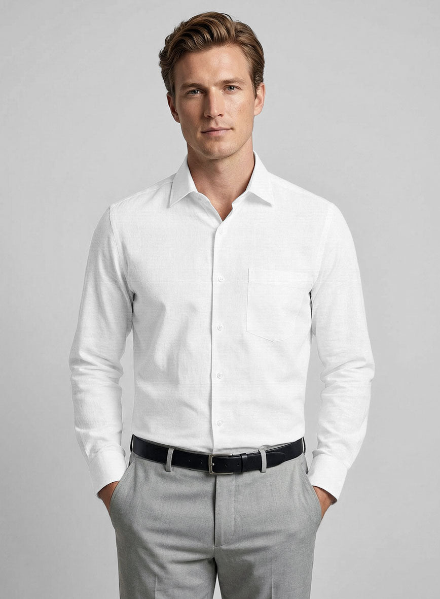 Italian Alba White Shirt - StudioSuits