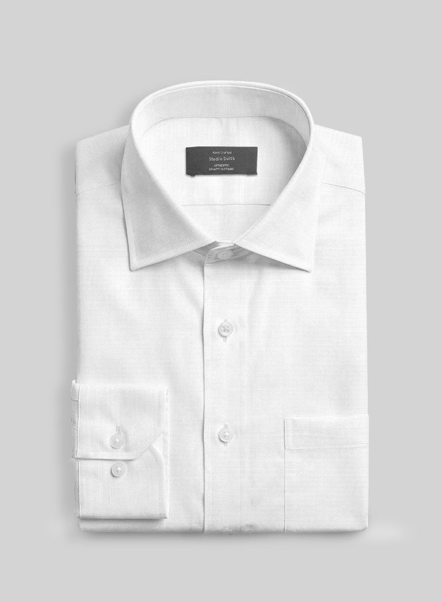 Italian Alba White Shirt - StudioSuits