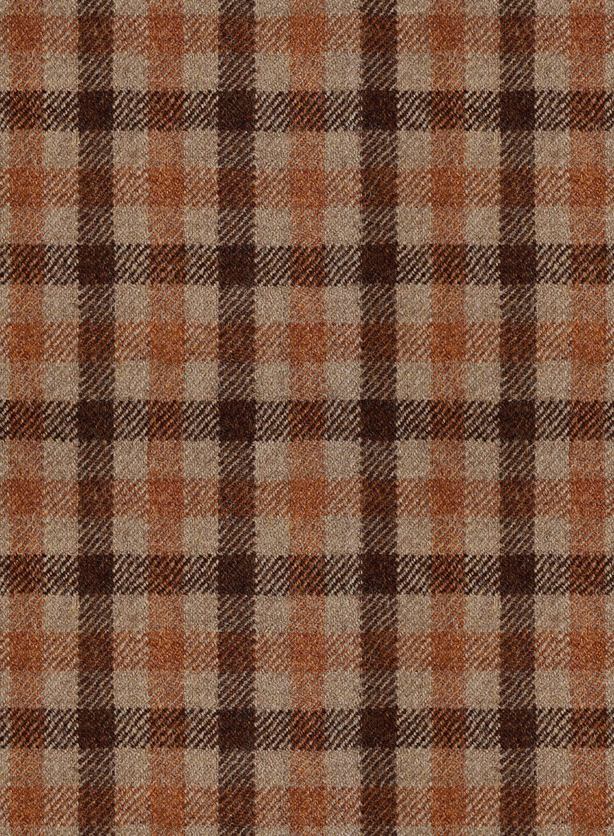 Italian Amberwood Check Tweed Pants - StudioSuits