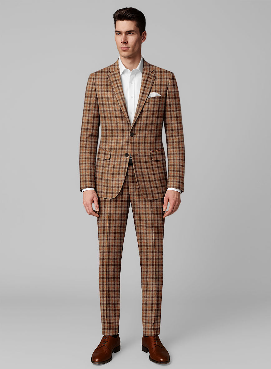 Italian Amberwood Check Tweed Suit - StudioSuits