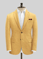 Italian Amber Yellow Tweed Jacket - StudioSuits