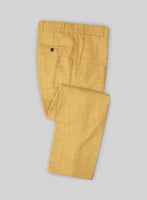Italian Amber Yellow Tweed Pants - StudioSuits