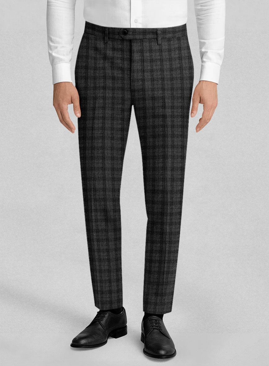 Italian Ashford Check Tweed Pants - StudioSuits