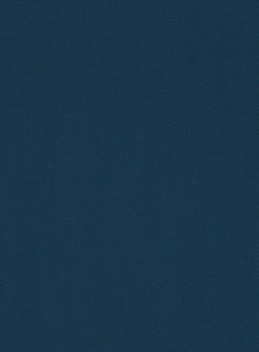 Italian Astronaut Blue Cotton Stretch Pants - StudioSuits