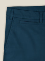 Italian Astronaut Blue Cotton Stretch Shorts - StudioSuits