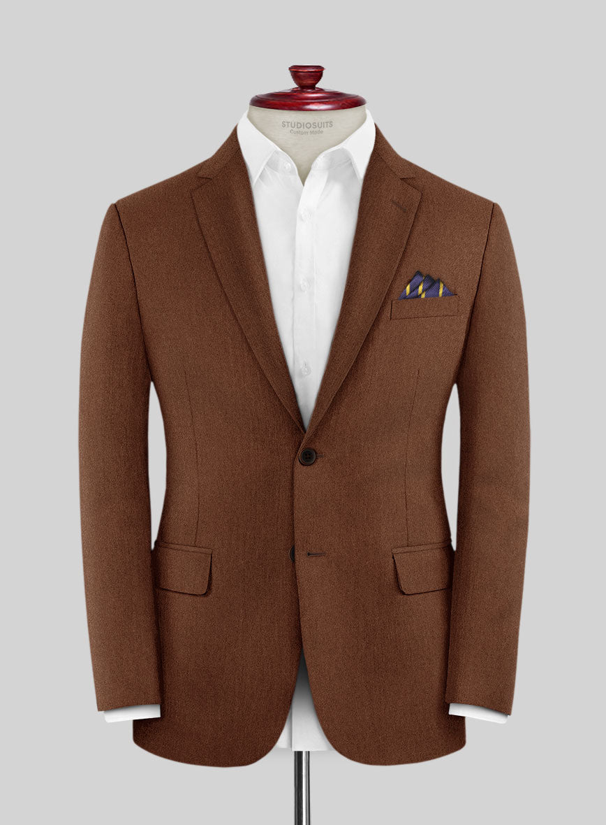 Italian Atiero Brown Wool Jacket - StudioSuits