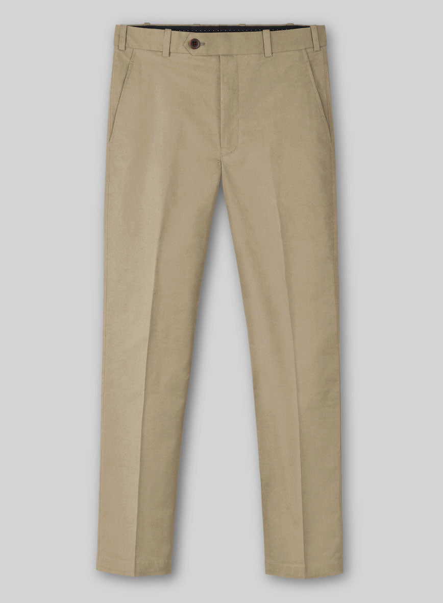 Italian Beige Cotton Stretch Suit - StudioSuits