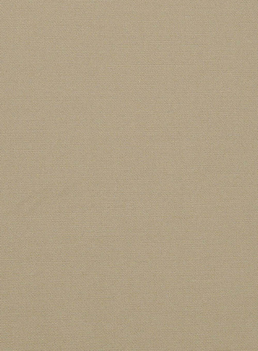 Italian Beige Cotton Stretch Suit - StudioSuits