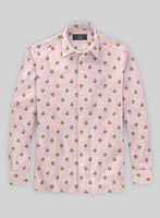 Italian Bengal Stripe Pink Summer Linen Shirt - StudioSuits