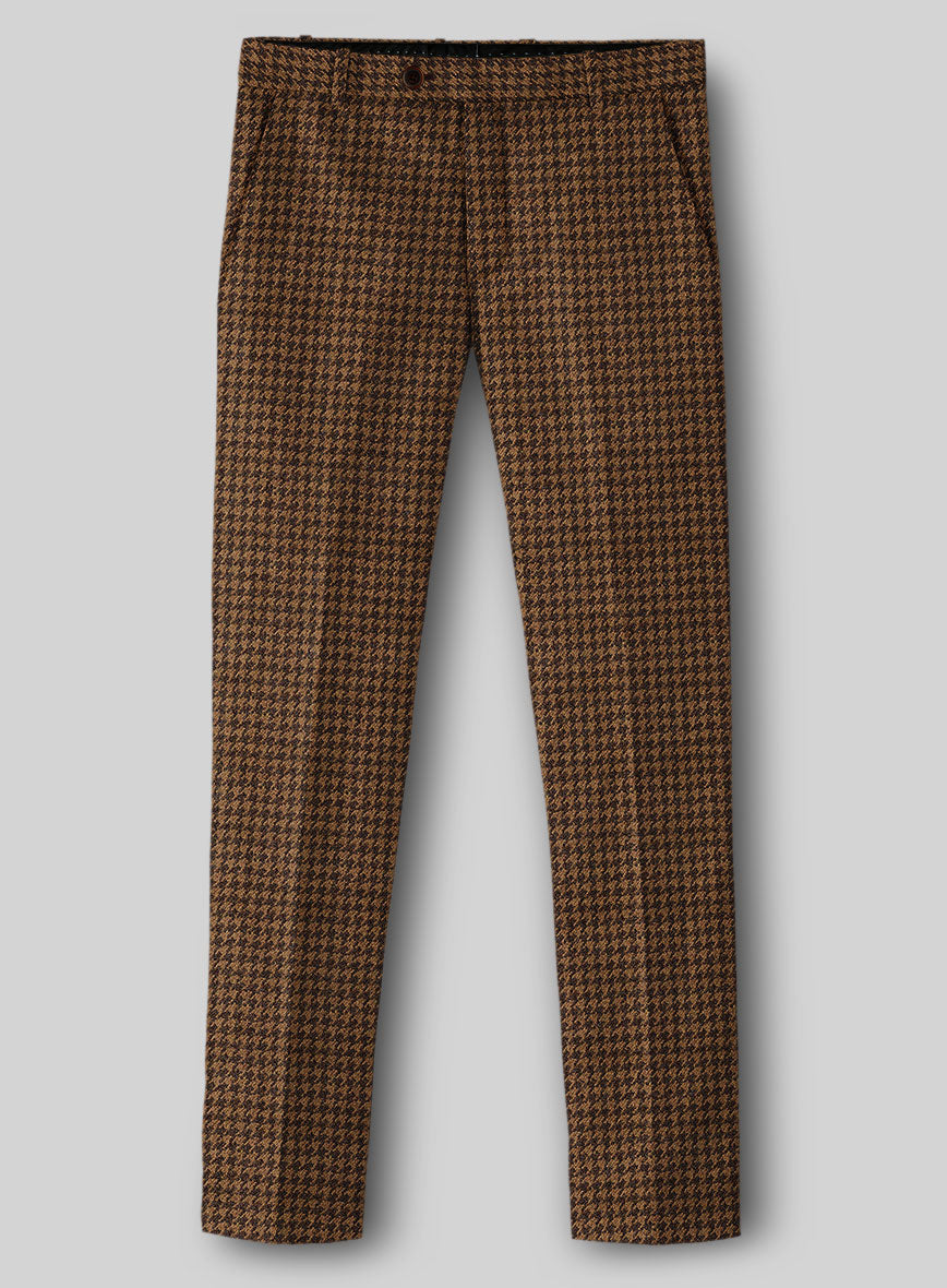 Italian Berote Houndstooth Tweed Pants - StudioSuits
