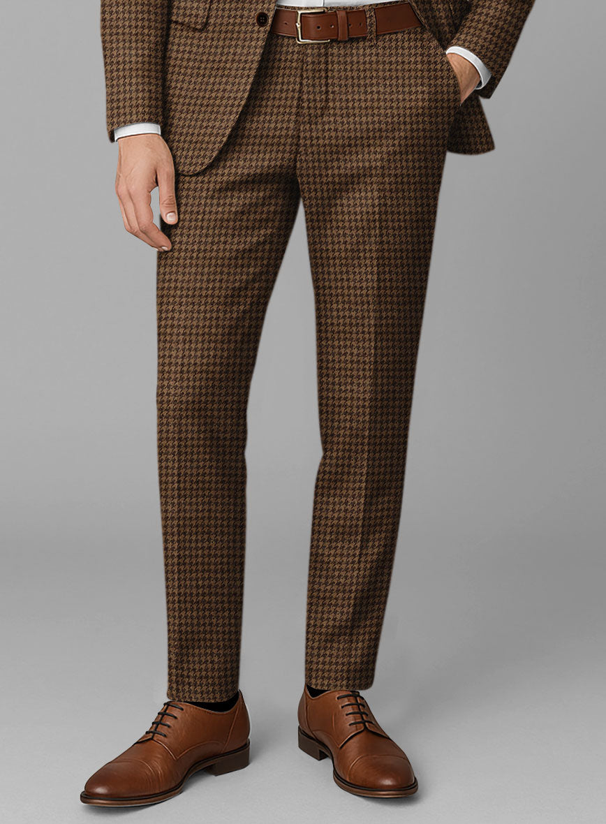 Italian Berote Houndstooth Tweed Pants - StudioSuits