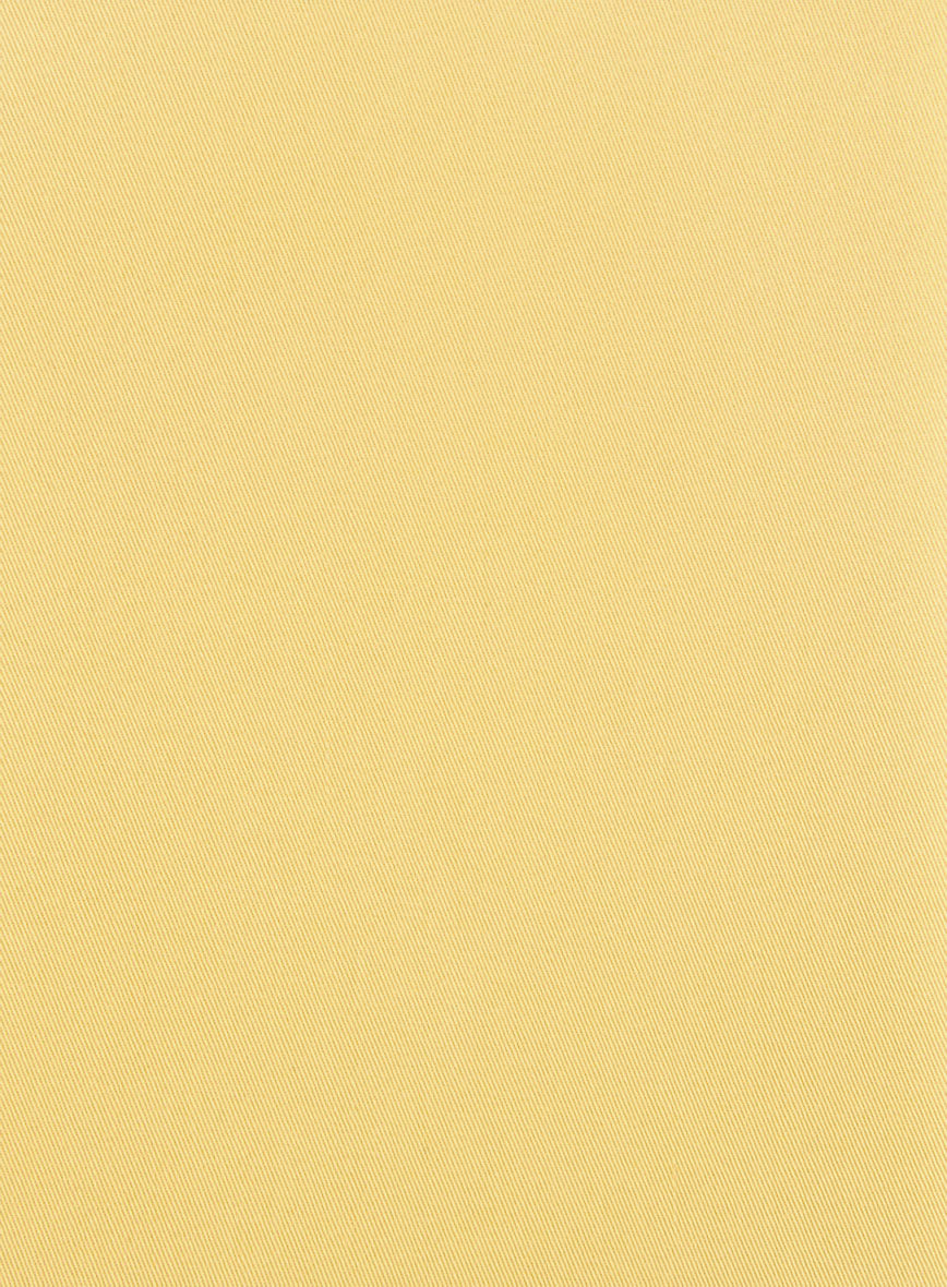 Italian Biella Yellow Cotton Pants - StudioSuits