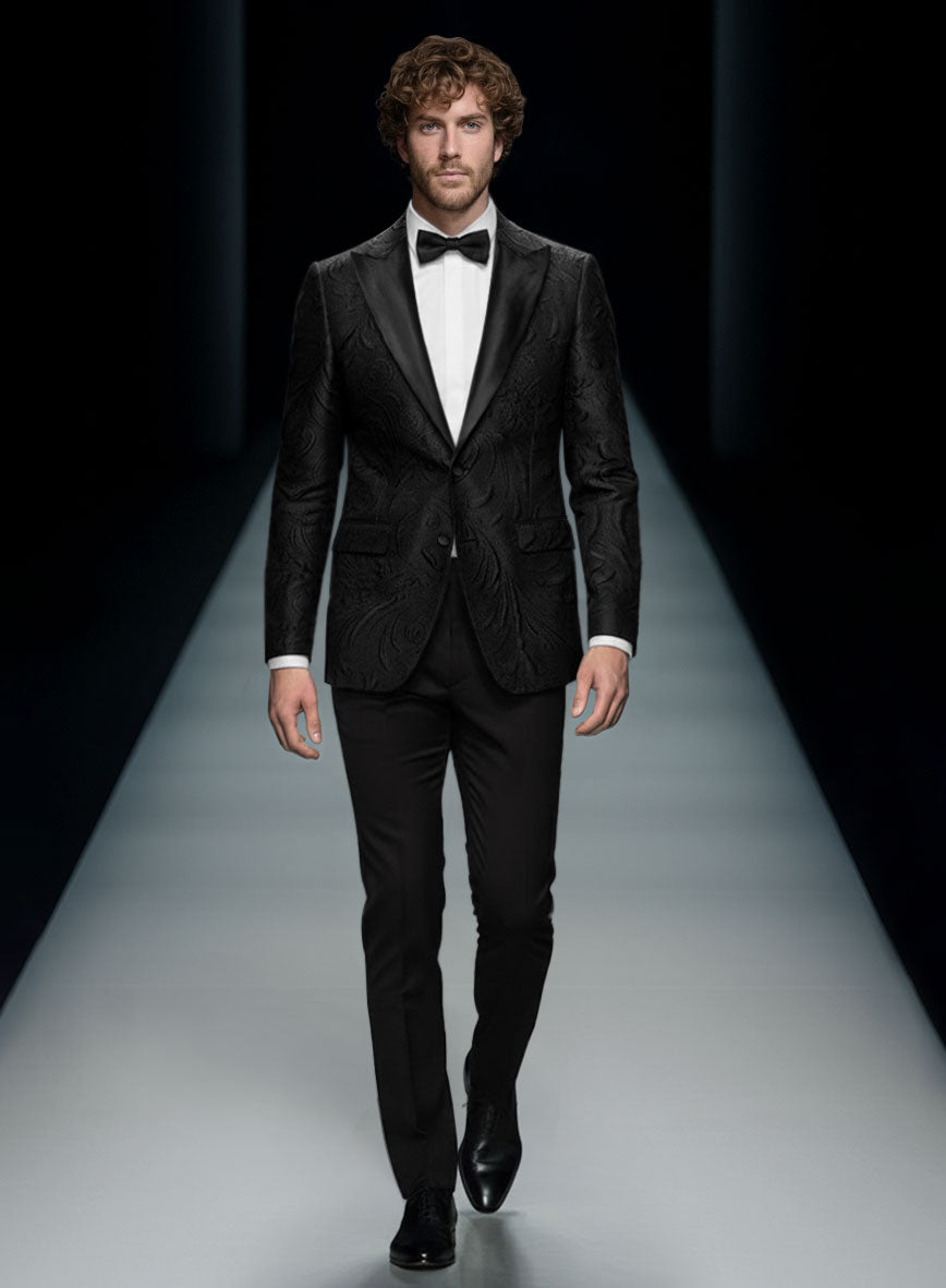 Italian Black Maesta Suit - StudioSuits