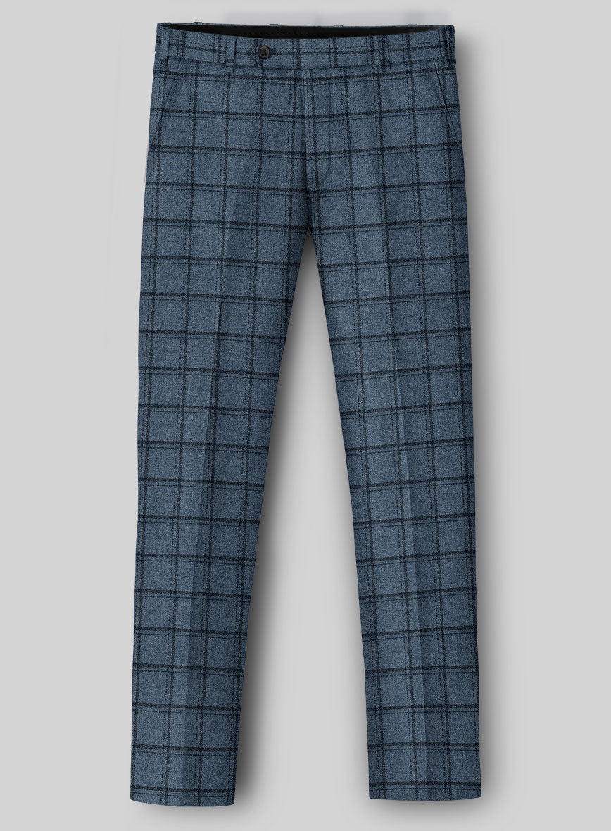 Italian Bluebourne Check Tweed Pants - StudioSuits