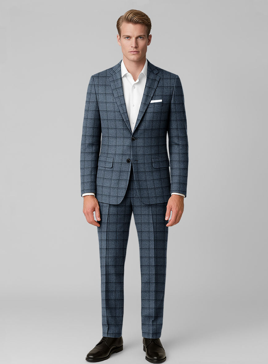 Italian Bluebourne Check Tweed Suit - StudioSuits