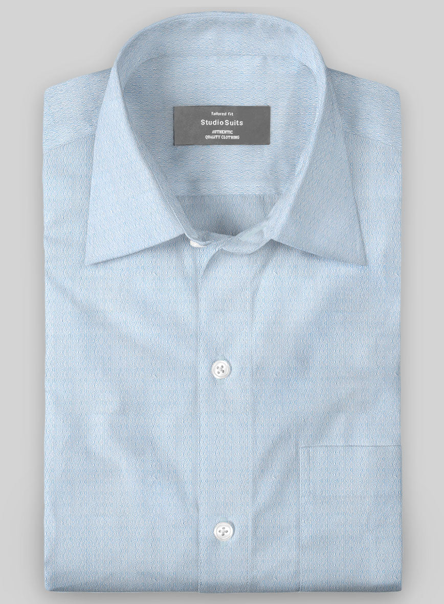 Italian Blue Cascade Shirt - StudioSuits