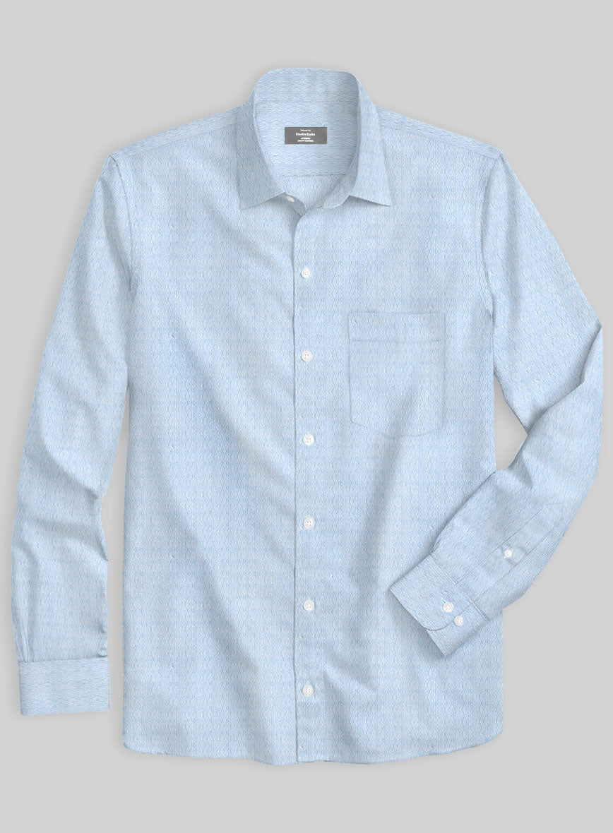 Italian Blue Cascade Shirt - StudioSuits