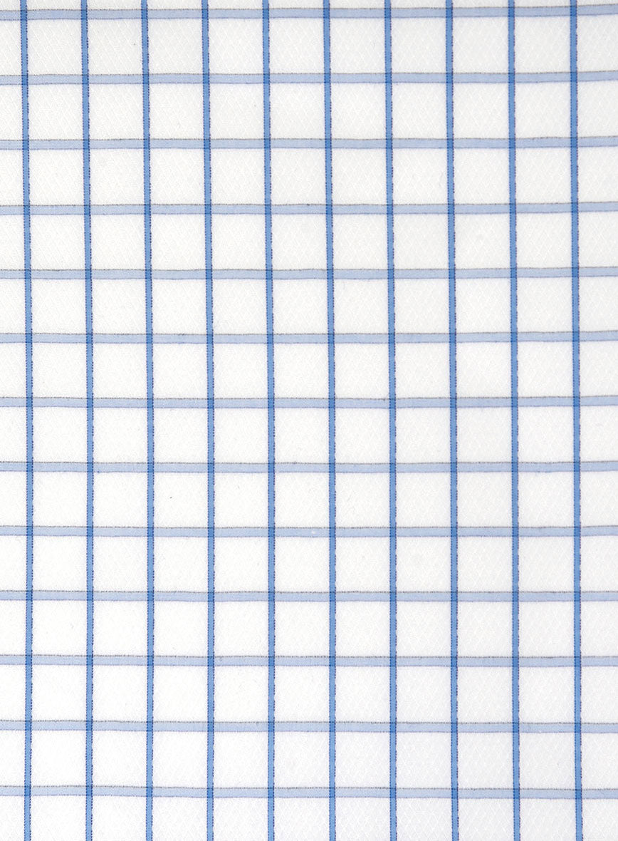 Italian Blue Checkered Shirt - StudioSuits