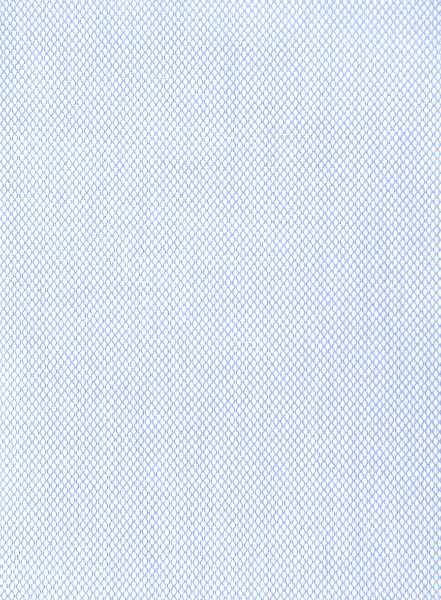 Italian Blue Diamond Grid Shirt - StudioSuits