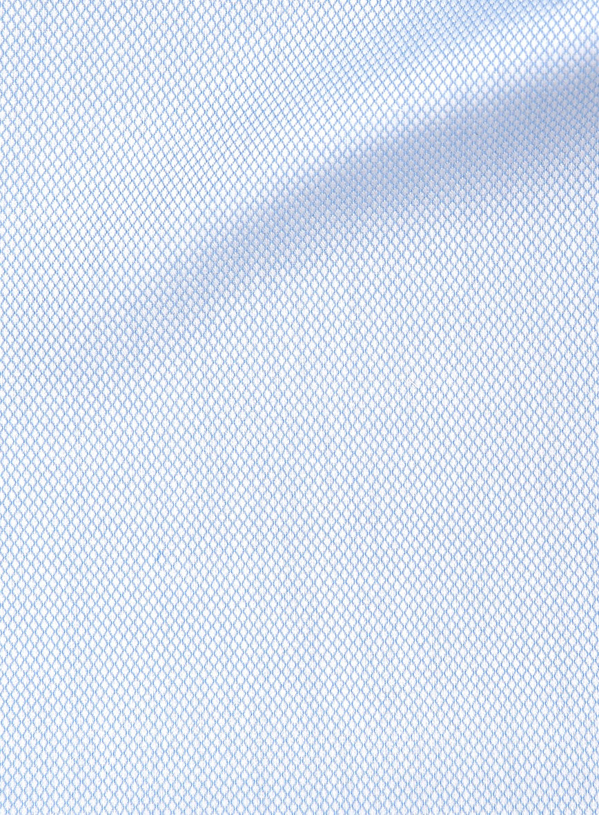 Italian Blue Diamond Grid Shirt - StudioSuits
