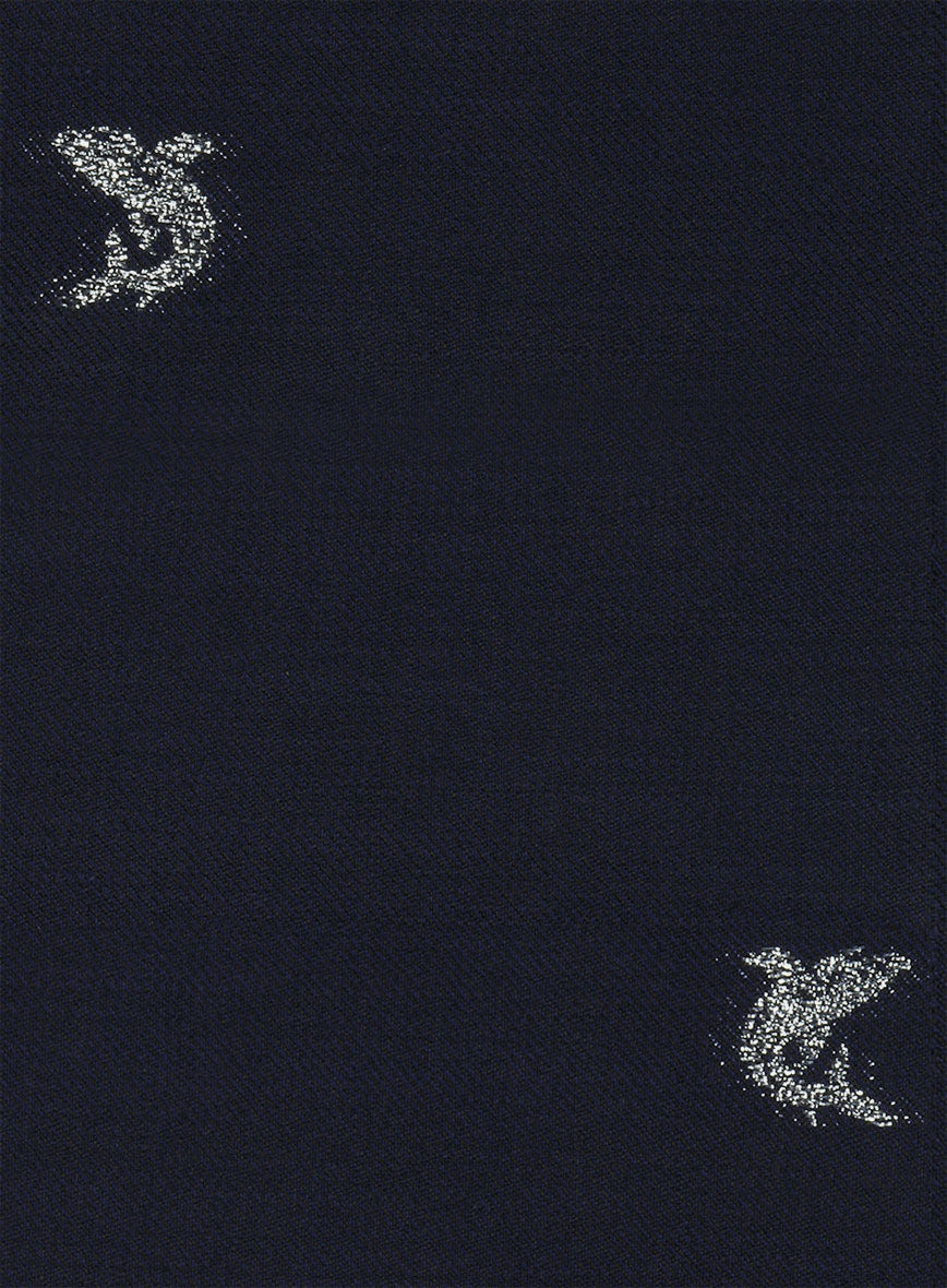 Italian Blue Fish Wool Jacket - StudioSuits