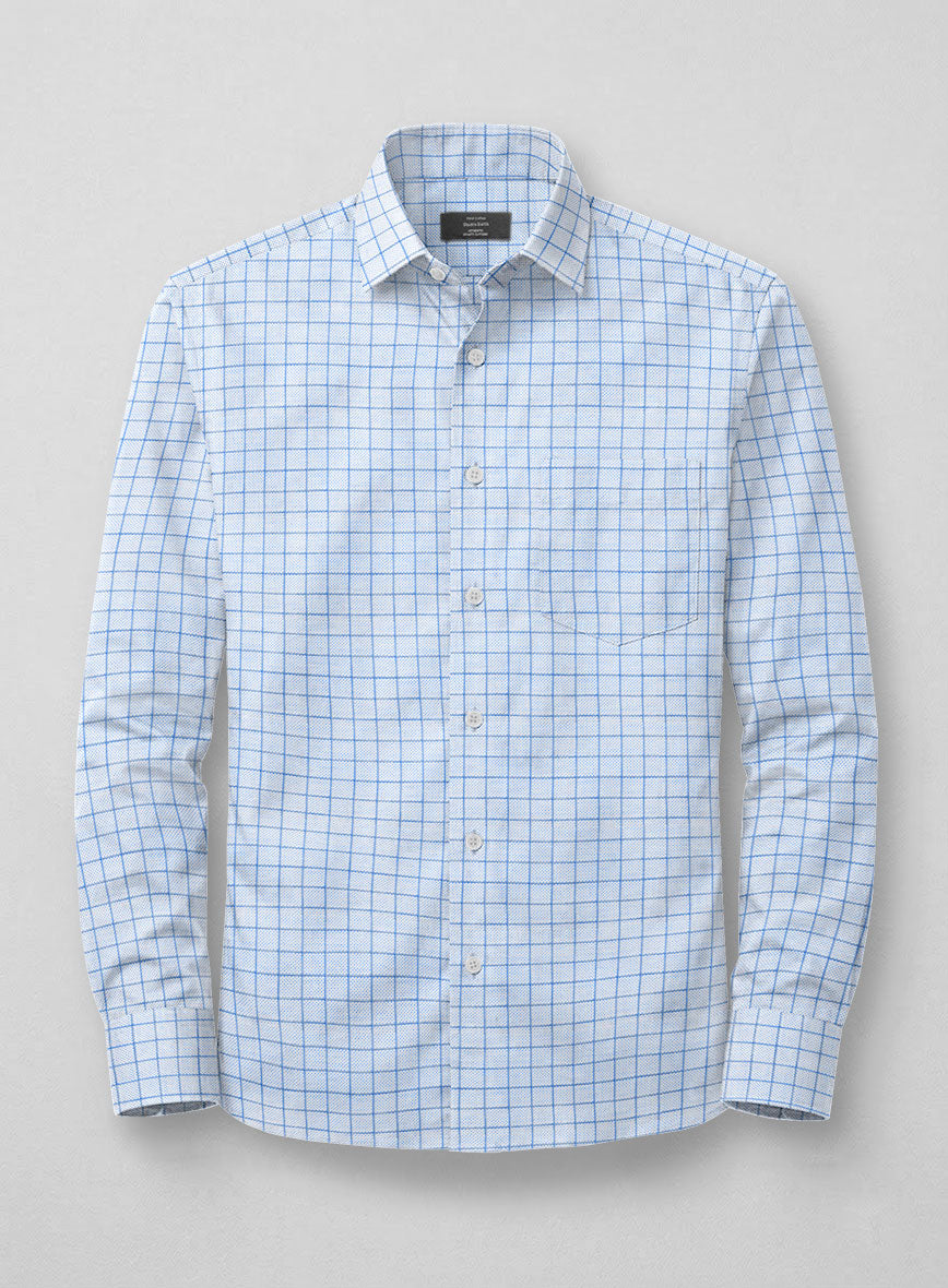 Italian Blueframe Check Shirt - StudioSuits