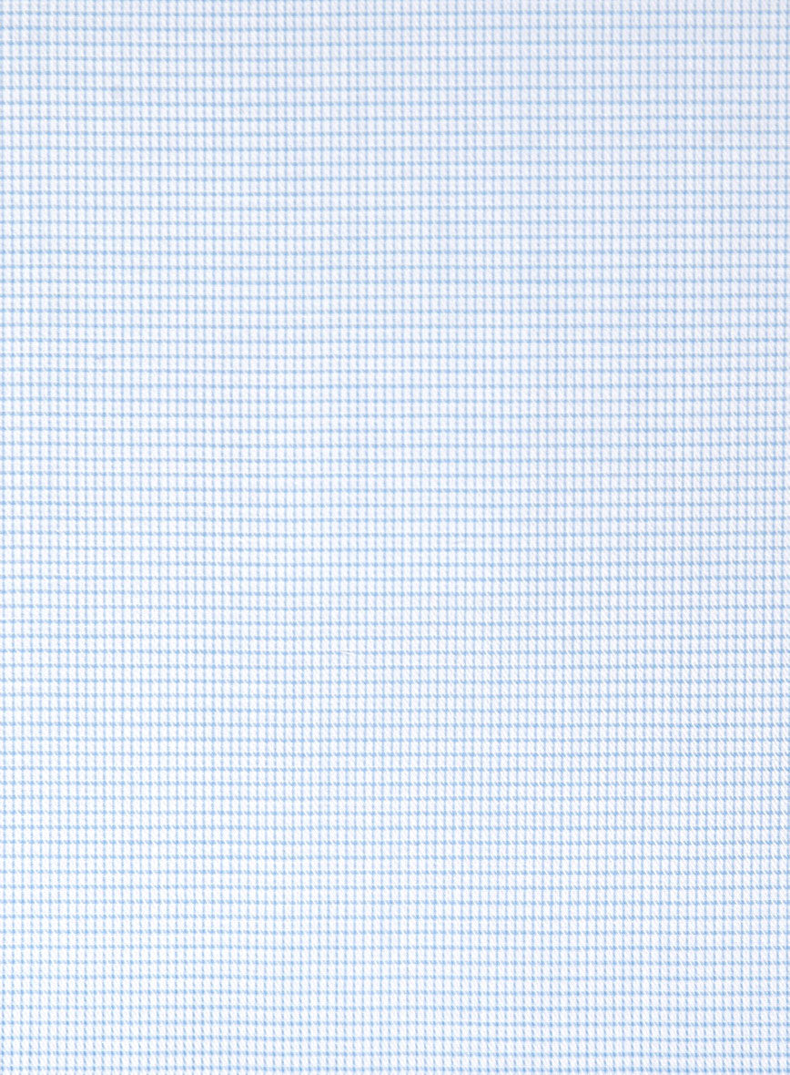 Italian Blue Grid Shirt - StudioSuits