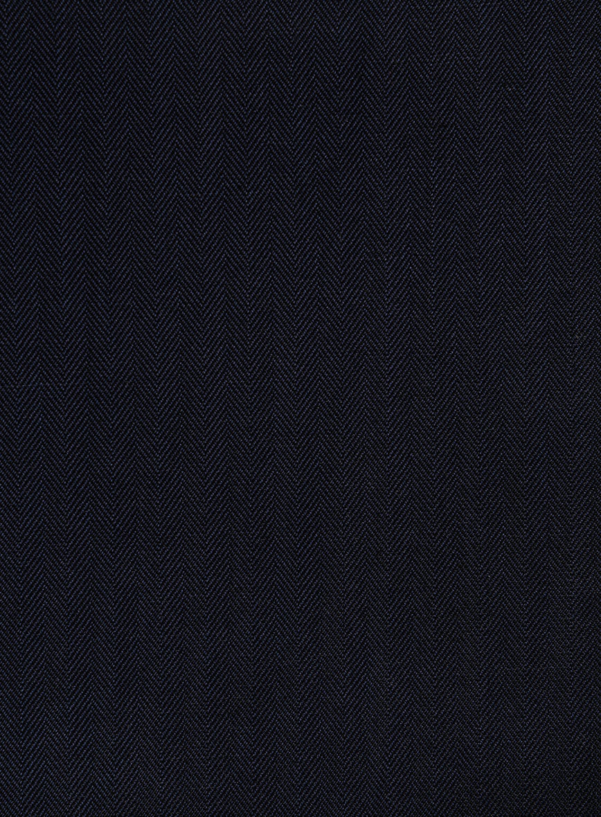 Italian Blue Herringbone Cotton Jacket - StudioSuits