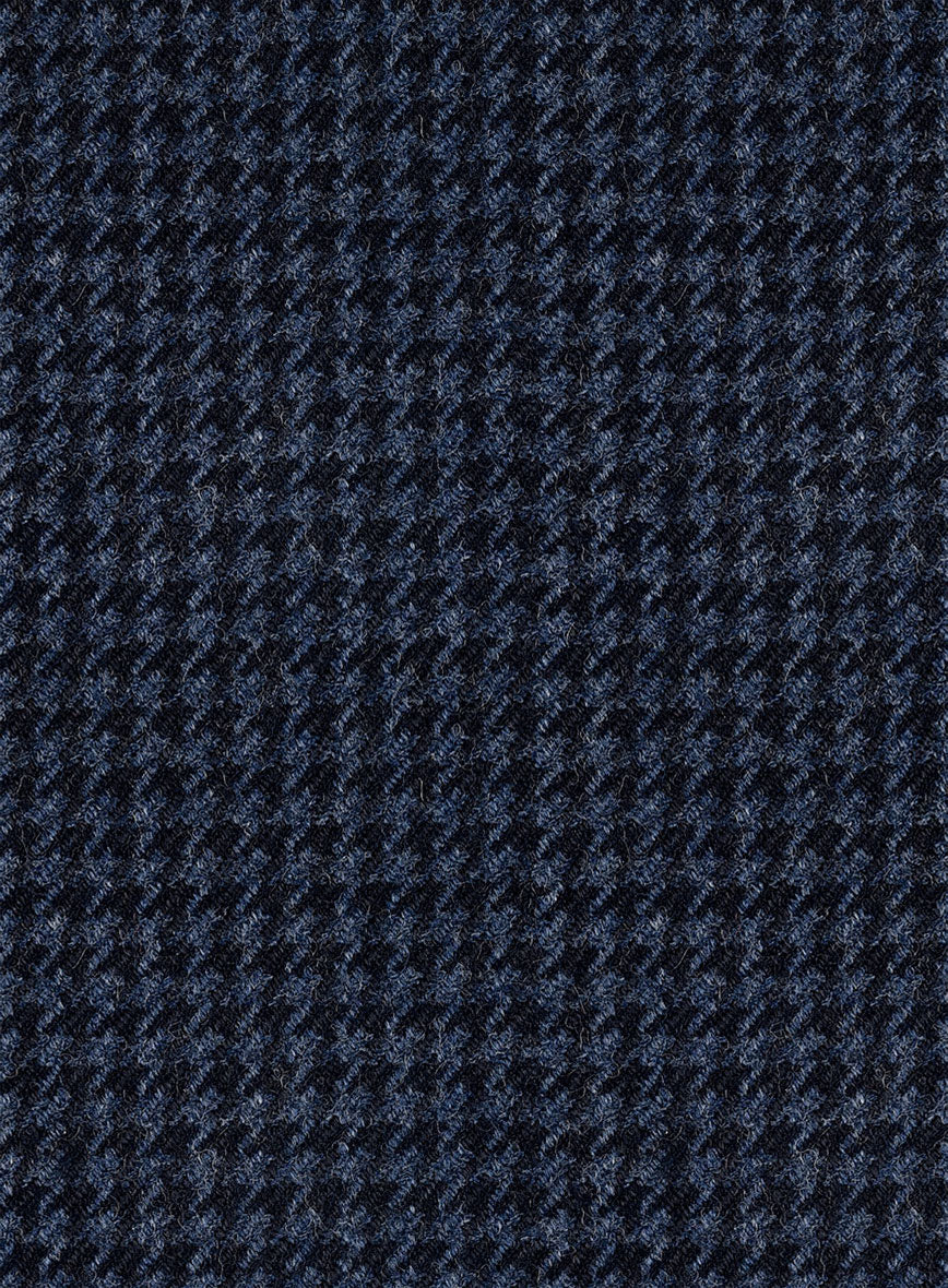 Italian Blue Houndstooth Tweed Jacket - StudioSuits