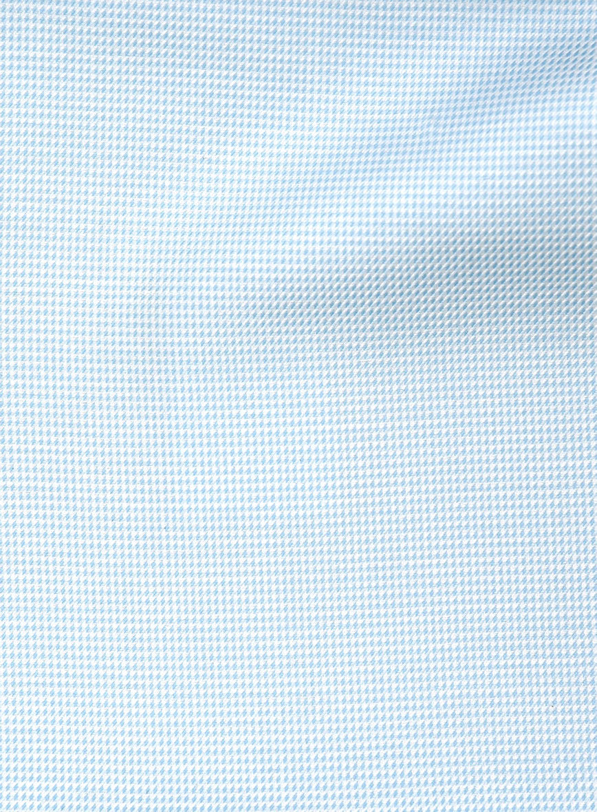 Italian Blue Nailhead Shirt - StudioSuits