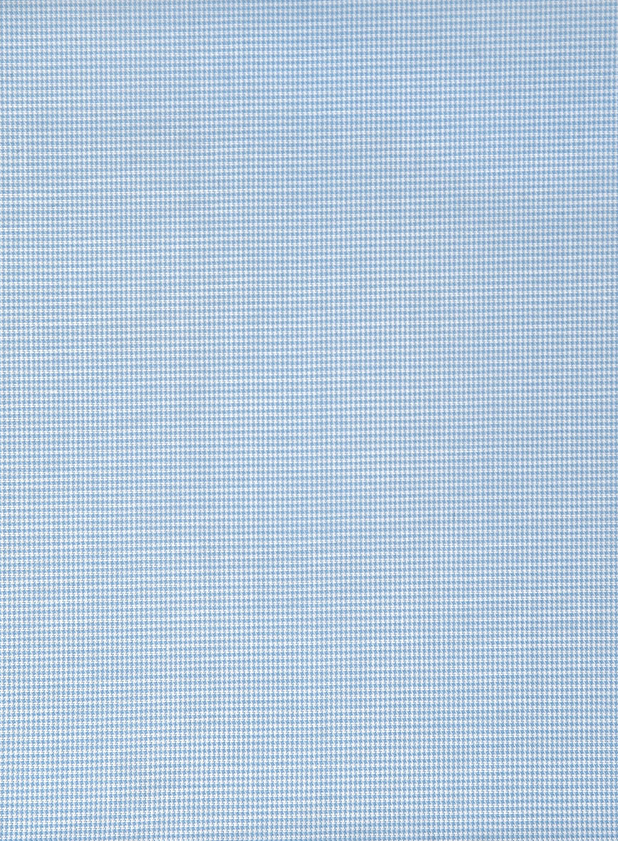 Italian Blue Puppytooth Shirt - StudioSuits